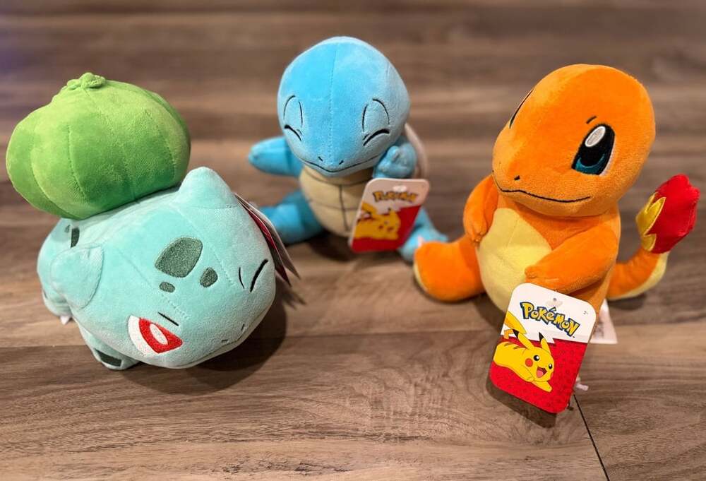 Pokémon Jazwares Kanto Starter Plush Lot Bulbasaur Squirtle Charmander NWT